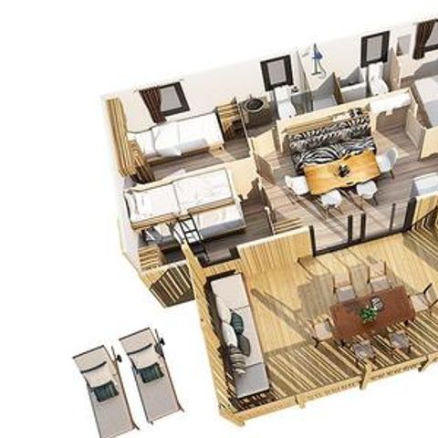 Stacaravan 6 personen - Groot Blad