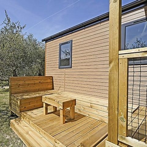 Stacaravan 6 personen - Premium | 3 slaapkamers | 6 pers | Overdekt terras | 2 badkamers | Airconditioning | TV