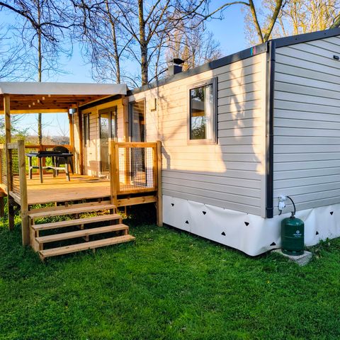 Stacaravan 6 personen - 3 slaapkamers 33m² Gordijn