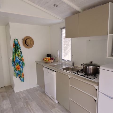 Stacaravan 6 personen - LOGGIA BAY rivierzicht - 2 slaapkamers - TV - CLIM - LV