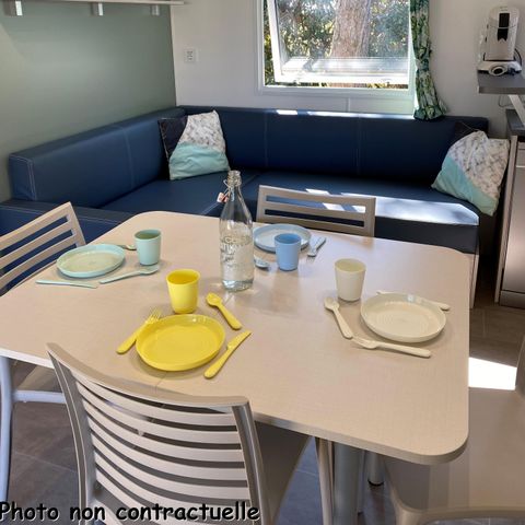 Stacaravan 6 personen - Homeflower Premium 3 slaapkamers met overdekt terras + Afwasmachine