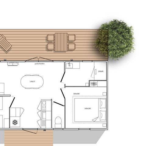 Stacaravan 5 personen - Ciela Privilège - 2 slaapkamers