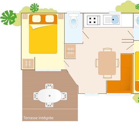 Stacaravan 6 personen - Comfort XL 4/6 zitplaatsen