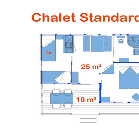Chalet 6 personen - Melià (Standaard)