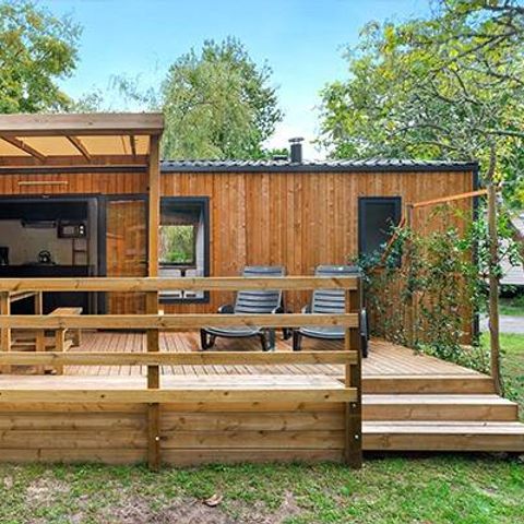Stacaravan 4 personen - Mobile-home | Premium | 2 slaapkamers | 4 pers. | Verhoogd terras | Air-con.