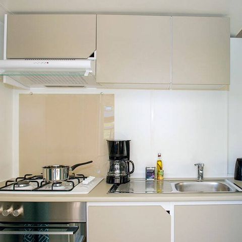 Stacaravan 6 personen - Mobile-home | Premium | 3 slaapkamers | 6 pers. | Verhoogd terras | Airconditioning.