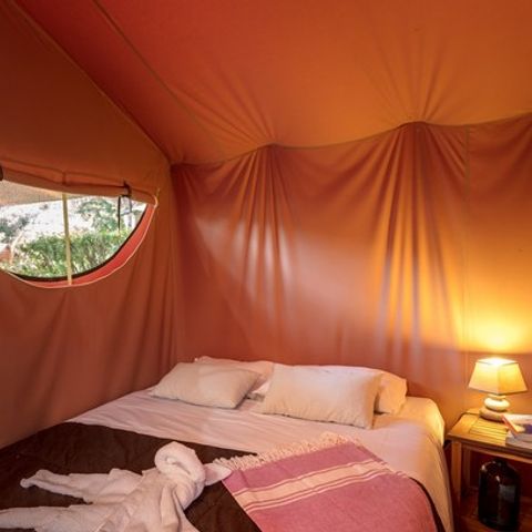 Tent van canvas en hout 5 personen - Lodge