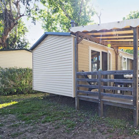 Stacaravan 6 personen - Comfort | 2 slaapkamers | 4/6 pers. | Verhoogd terras | 1 badkamer | Airconditioning