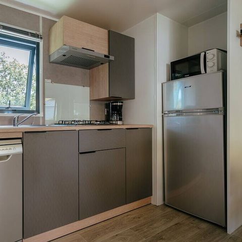 Stacaravan 6 personen - Mobile-home | Premium | 3 slaapkamers | 6 pers. | Verhoogd terras | Air-con.