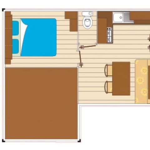 Stacaravan 6 personen - Evasion 2 kamers 28m² (28m²)