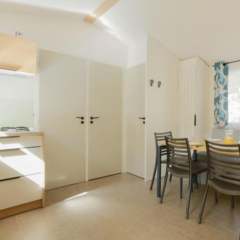 Stacaravan 5 personen - Stacaravan Evasion 28.5m² (2 kamers) (- 8 jaar) + TV + Terras / Woensdag tot Woensdag