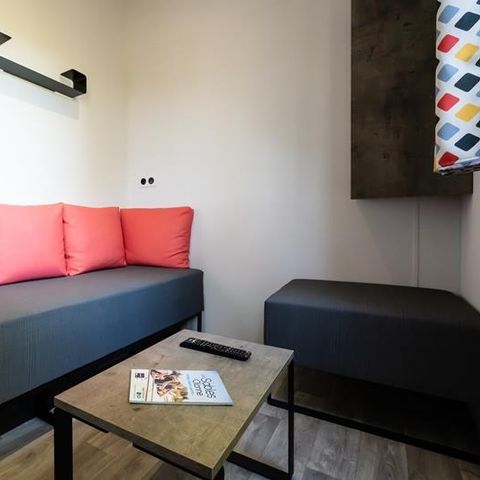 Stacaravan 5 personen - Evasion 28.5m² (2 kamers D) (- 9 jaar) + TV + Terras