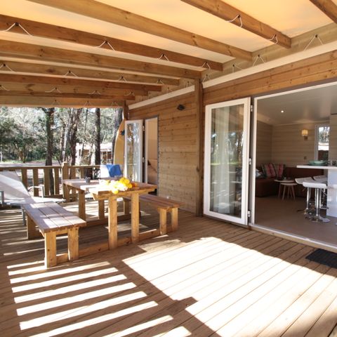 LODGE 4 personen - Cottage Patio "Boszicht" 4p - 2 slaapkamers - TV - Airconditioning