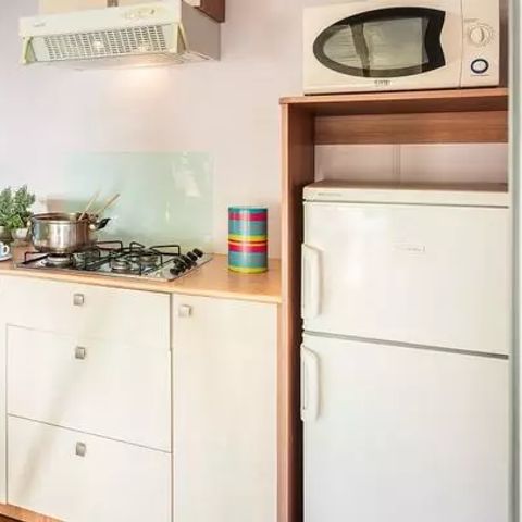 Stacaravan 6 personen - Klassiek | 2 Slaapkamers | 4/6 Pers | Verhoogd terras | Airconditioning