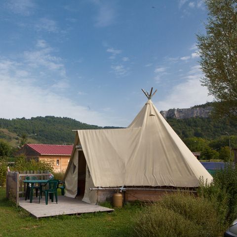 Glampingtent 4 personen - LODGE TRAPPEUR zonder sanitair