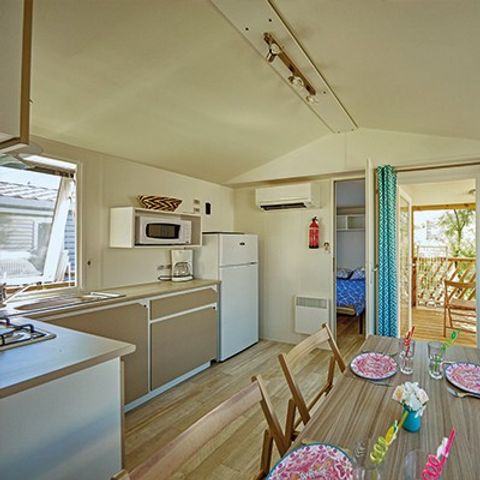 Stacaravan 6 personen - Comfort | 3 slaapkamers | 6 pers | Verhoogd terras | Airconditioning