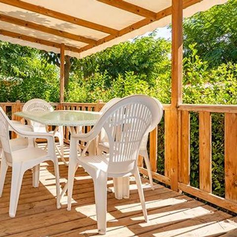 Bungalow 6 personen - Mobile-home | Comfort | 3 Slaapkamers | 6 Pers. | Verhoogd terras | Airconditioning