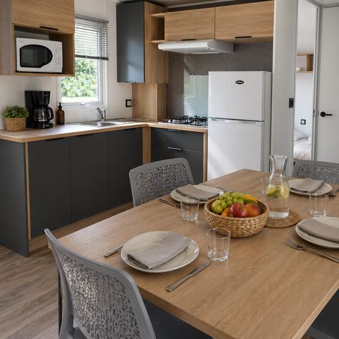 Stacaravan 6 personen - Premium 3 slaapkamers - Overdekt terras - 35 m2