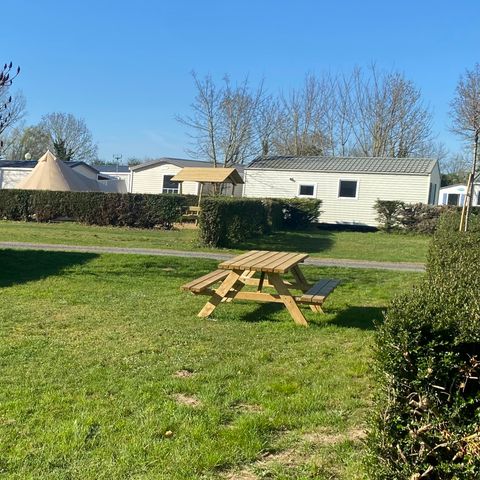 Kampeerplaats - Privilège Garden-staanplaats – staanplaats – met stroom en tafel / max. 5 personen