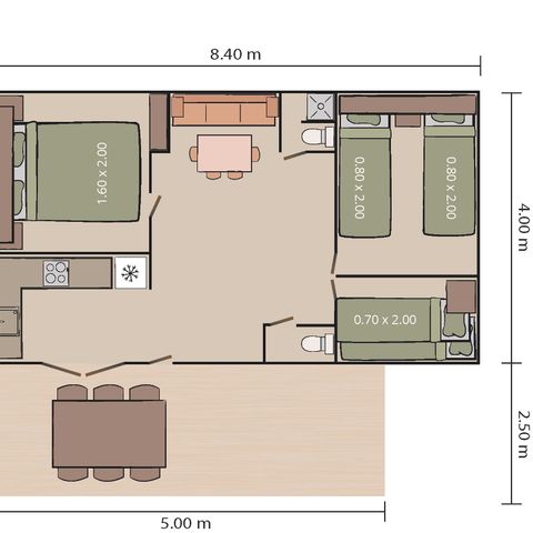 Stacaravan 5 personen - Mobile home Malta