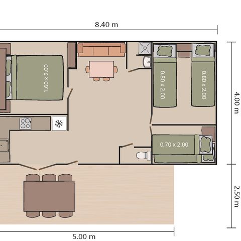Stacaravan 5 personen - Mobile home Malta