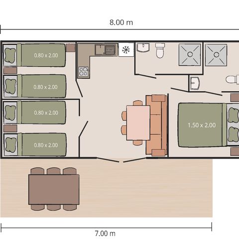 Stacaravan 4 personen - Mobile home Funtana
