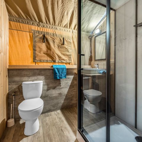 Safaritent 4 personen - Safaritent + sanitair + airco (6P)