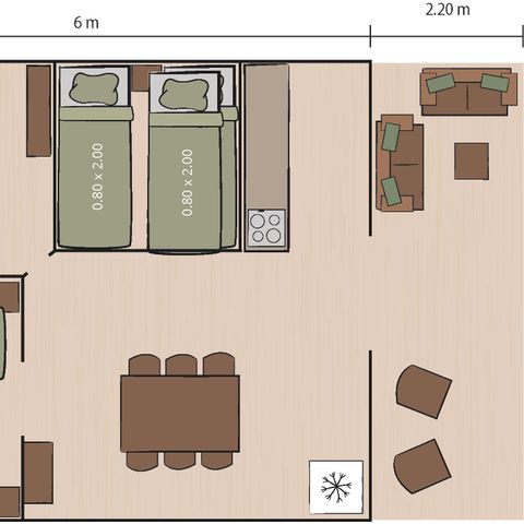 Safaritent 4 personen - Bijela Uvala - Safaritent Lodge (8P)