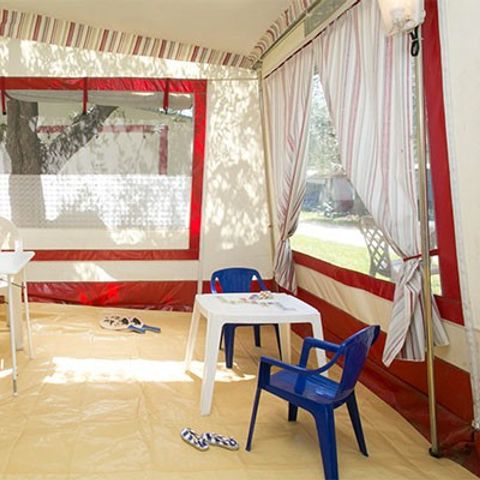 Glampingtent 5 personen - 2 slaapkamers | 4/5 personen | Zonder badkamer