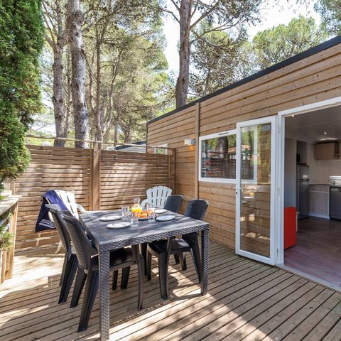 Stacaravan 6 personen - Premium | 3 slaapkamers | 6 pers | Terras | Airconditioning