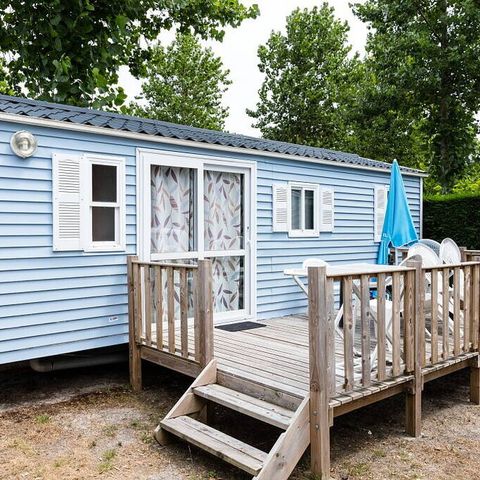 Stacaravan 6 personen - Klassiek | 2 slaapkamers | 4/6 pers. | Niet overdekt verhoogd terras | 2 badkamers | Airconditioning