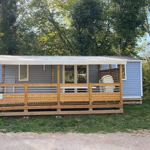Stacaravan 7 personen - FAMILIE XL AIRCONDITIONING + MASTER SUITE