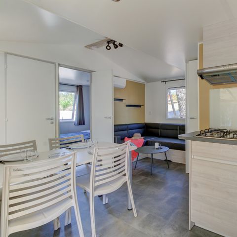 Stacaravan 6 personen - Stacaravan | Premium Azure | 2 slaapkamers | 4/6 pers. | Verhoogd terras | Airconditioning