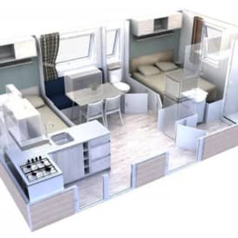 Stacaravan 4 personen - Amber 2 slaapkamers
