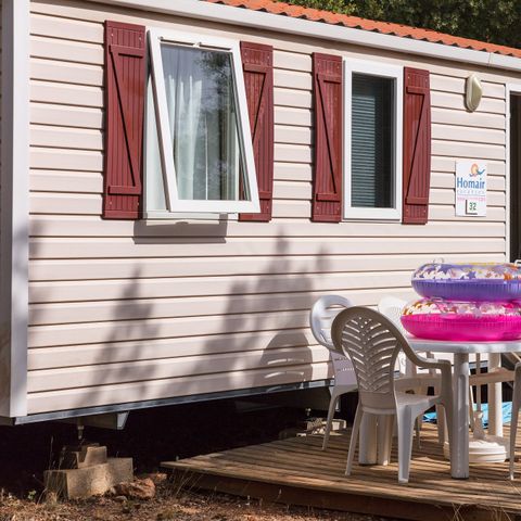 Stacaravan 6 personen - Klassiek | 2 Slaapkamers | 4/6 Pers. | Single terras