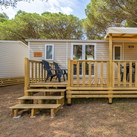Stacaravan 6 personen - Stacaravan | Premium Azure | 3 slaapkamers | 6 pers. | Verhoogd terras | Airconditioning