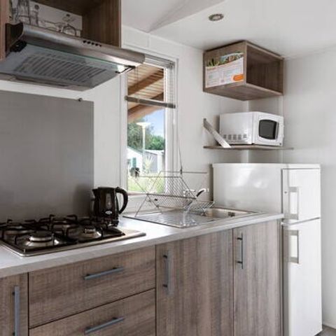 Stacaravan 4 personen - Mobile-home | Comfort | 2 Slaapkamers | 4 Pers. | Verhoogd terras | Airconditioning.