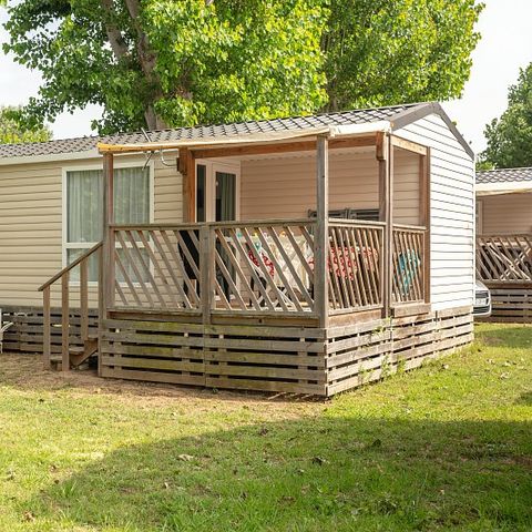Stacaravan 6 personen - Stacaravan Homair Vacances op camping St Aygulf-Plage Comfort | 2 Slaapkamers | 4/6 Pers | Single terras | Airconditioning