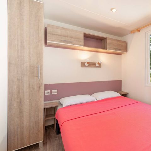 Stacaravan 4 personen - Stacaravan Homair Vacances op camping St Aygulf-Plage | Comfort | 2 Slaapkamers | 4 Pers | Terras single | Airconditioning