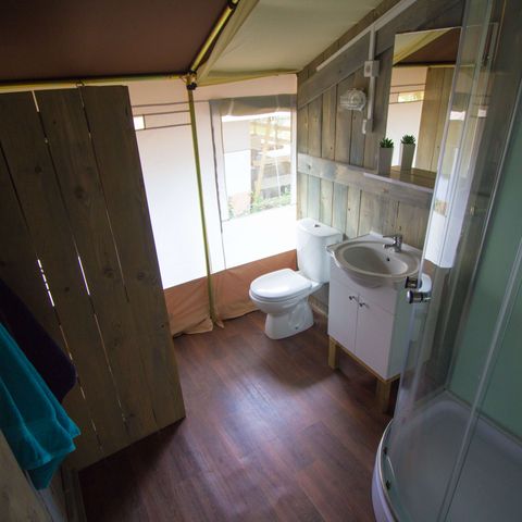 Safaritent 5 personen - Safaritent + sanitair + airco (5P)