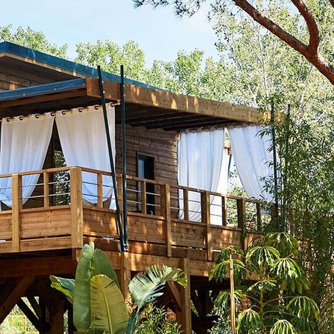 Bungalow 4 personen - Lodge op palen - Kabane 2/4 badkamers