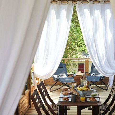 Bungalow 4 personen - Lodge op palen - Kabane 2/4 2 badkamers
