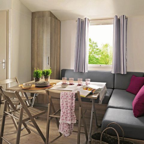 Stacaravan 6 personen - Les Peupliers 4 kamers 6 personen Airconditioning + TV