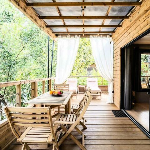 Bungalow 5 personen - Kabane Lodge op Stelten 3 Kamers
