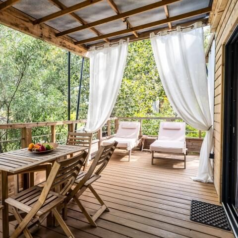 Bungalow 5 personen - Kabane Lodge op Stelten 3 Kamers