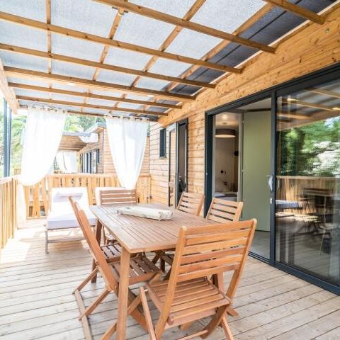 Bungalow 4 personen - Kabane Lodge op Stelten 3 Kamers
