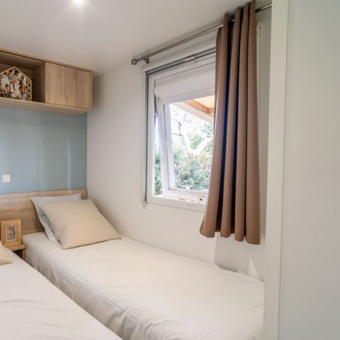 Stacaravan 6 personen - Konfort 3 slaapkamers, 2 badkamers, 6 slaapplaatsen