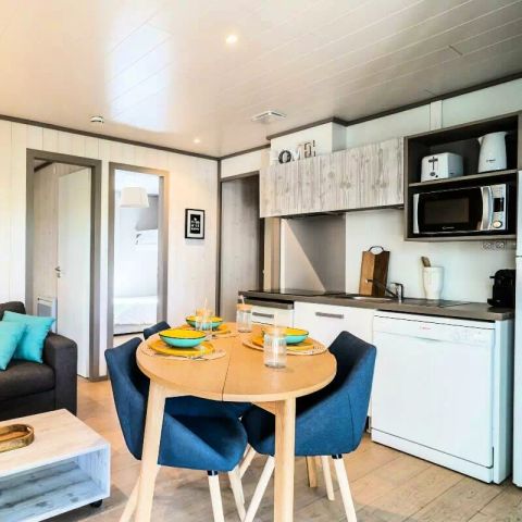 Safaritent 5 personen - Lodge Kabane sur Pilotis 3 kamers 5 personen Airconditioning + TV
