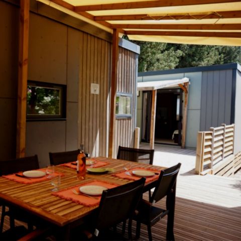 Stacaravan 8 personen - KOSY TRIBU 4 slaapkamers 8 personen