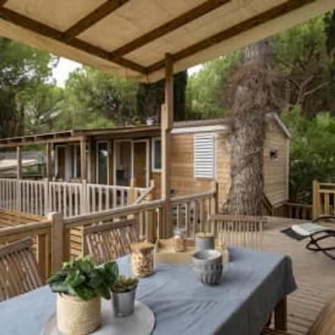 Stacaravan 12 personen - Cottage Tribu 12p 6ch *** ZEN